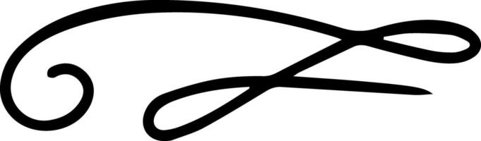 Elegant flourish forming a decorative swirl with dynamic lines, creating a sense of motion and sophistication, ideal for enhancing designs with a touch of artistic flair vector