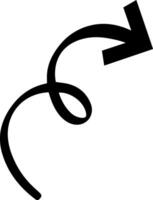 Swirling arrow pointing down suitable for concepts related to finance, economy, statistics, business and market trends, expressing a negative performance or decrease vector