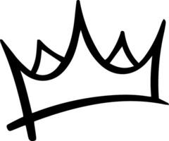 Simple, hand drawn crown representing royalty, power, and authority, suitable for various design projects related to leadership, monarchy, or achievement vector