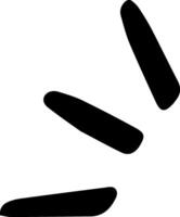Minimalist graphic design featuring three black rounded rectangles falling diagonally on a white background, creating a simple yet dynamic visual vector