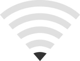 Wireless network symbol radiating waves, illustrating internet connection status and showcasing the essence of connectivity and signal strength in modern communication technology vector