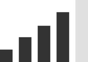 Simple bar chart with four increasing columns is showing positive growth and financial success, perfect for business presentations and reports vector