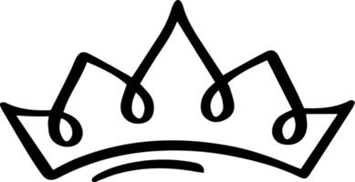 Simple, elegant line art illustration of a crown, symbolizing monarchy, power, achievement and luxury, suitable for logos, branding and decorative purposes vector