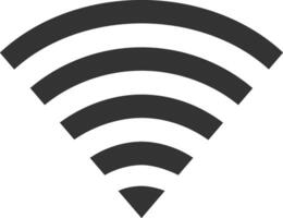 Wireless network symbol representing full strength internet connectivity, ideal for illustrating concepts related to technology, communication and online access vector