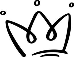 Simple, hand drawn crown represents concepts of royalty, leadership, power, and authority, suitable for logos, branding, and design projects vector