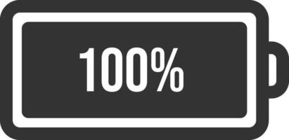 Displaying a fully charged battery icon, representing maximum power and readiness for immediate use in various electronic devices like smartphones, tablets, and laptops vector
