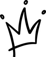 Hand drawn crown representing royalty, power, and leadership, embodying achievement and success. Ideal for a range of design projects, adding a touch of elegance and prestige vector