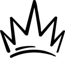 Simple, black and white illustration of a crown, symbolizing royalty, leadership, power, authority, and success, suitable for various design projects vector