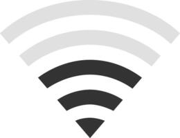 Wireless network icon featuring a partially grayed out design, symbolizing limited or weak internet access, reflects connectivity challenges in modern technology vector