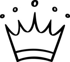 Hand drawn crown representing royalty and authority, embodying leadership, achievement, and success in a clean, minimalist style that enhances its regal elegance and charm vector