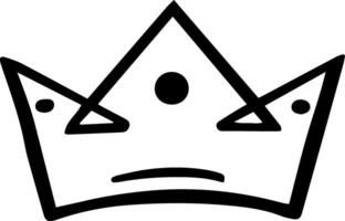 Hand drawn crown illustrating themes of royalty, leadership, authority, and power, enhancing various design projects with its minimalist and elegant aesthetic vector