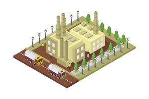 Old beer factory isometric vector