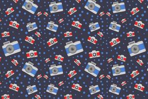 Camera pattern illustrated on white background vector