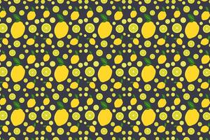 Lemon pattern illustrated on white background vector