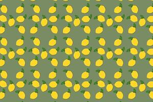 Lemon pattern illustrated on white background vector