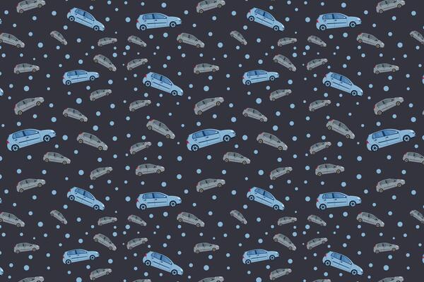 Illustrated car pattern