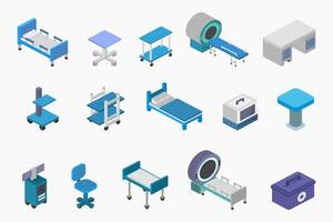 Operating room elements isometric vector