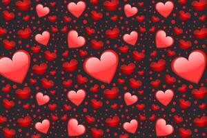 Illustrated heart pattern vector