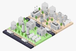 Green hydrogen h2 future energy isometric on white background vector