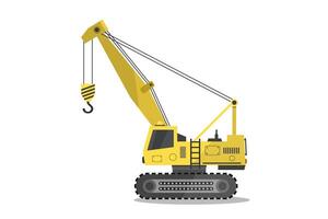 Crawler crane on white background vector