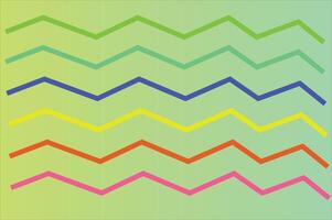 Colorful Zig Zag Lines Pattern Design Background vector