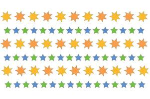 Colorful Repetitive Star Pattern Design With White Background vector