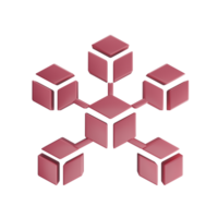3D Blockchain Icon png