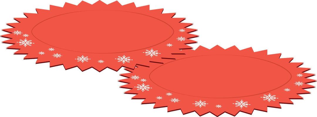 Red Snowflake Placemat Design for Winter Decor