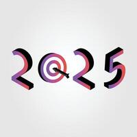 new year resolution for 2025 to plan fand setting goal vector