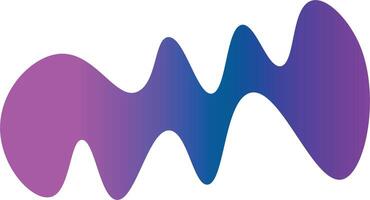Wavy Gradient Shape in Purple and Blue vector