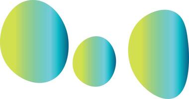 Turquoise and Yellow Gradient Shapes vector