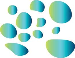 Turquoise Gradient Shapes in Abstract Design vector