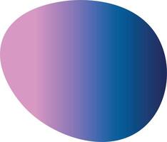 Pink and Blue Gradient Oval Shape vector