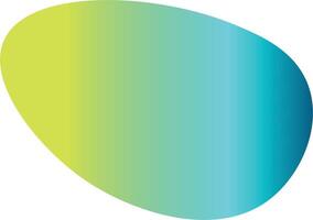 Single Oval Shape in Gradient Colors vector