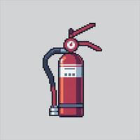 Pixel art illustration Red Fire Extinguisher. Pixelated Fire Extinguisher Spray. Red Fire Extinguisher Spray icon pixelated for the pixel game and icon for website and game. old school retro. vector
