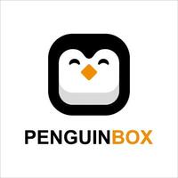 PENGUIN BOX LOGO DESIGN TEMPLATE vector