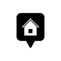 A black and white house icon on a white background vector