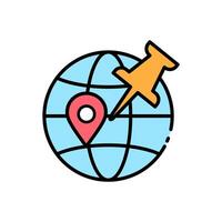 Map pin location icon illustration vector