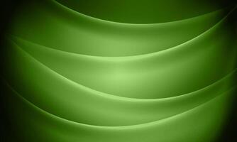 Flowing dark green curve shape with soft gradient abstract background. dark green stripe pattern. vector