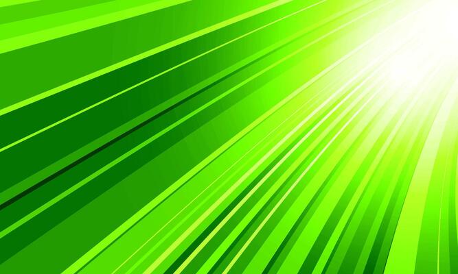 Abstract green radial stripes background. bright rays. nature green sun burst.