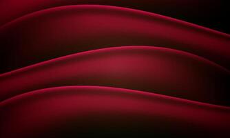 Flowing dark red curve shape with soft gradient abstract background. dark red stripe pattern. vector