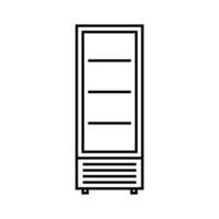 Display refrigerator line icon isolated on white background vector
