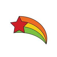 Icon star retro element unique design vector