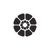 Logo center or center unique design with blank background vector
