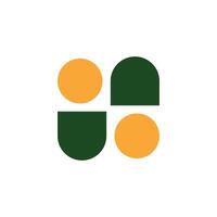 Logo seed nature unique design with blank background vector