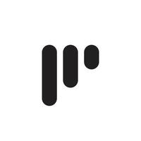 Logo invert signal unique design with blank background vector