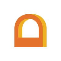 Illustration background gate retro unique design with blank background vector