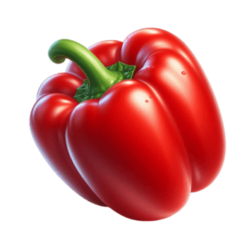 rot Glocke Pfeffer mit Grün Stengel png