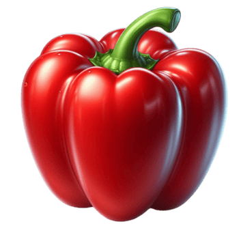 rot Glocke Pfeffer mit glänzend Oberfläche png