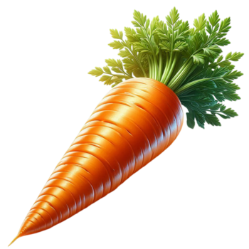 frisch Orange Karotte mit Grün Blätter png